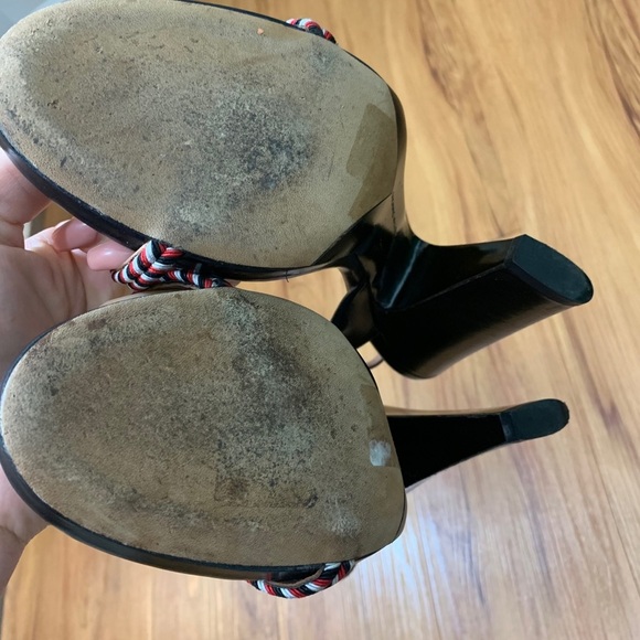 Tabitha Simmons Blk Block Heel Strap Sandals - Picture 8 of 13